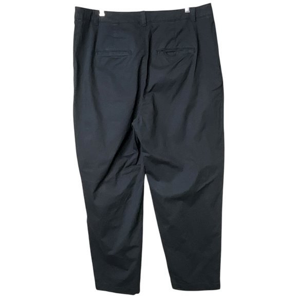 GAP Cotton Black Straight Up Khaki Trousers Side & Back Pockets US Sz 16 Tall - Picture 3 of 9